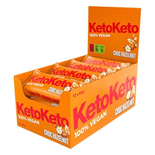 KetoKeto 12 x 50 g (full låda) - 5 smaker - theskinnyfoodco