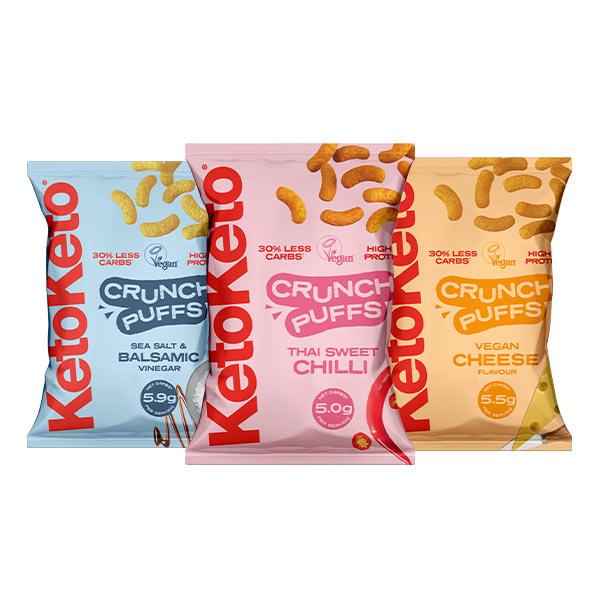 KetoKeto High Protein Crunch Puffs - 80 г - theskinnyfoodco