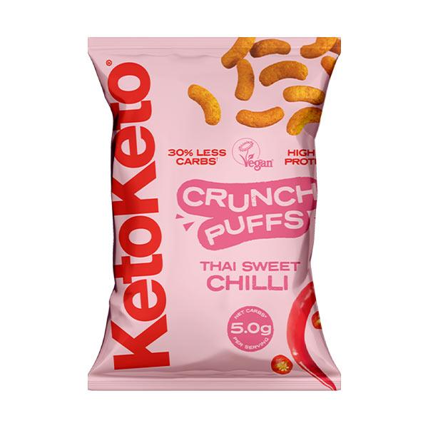 Puffs crujientes de alto valor proteico KetoKeto - 80g - theskinnyfoodco