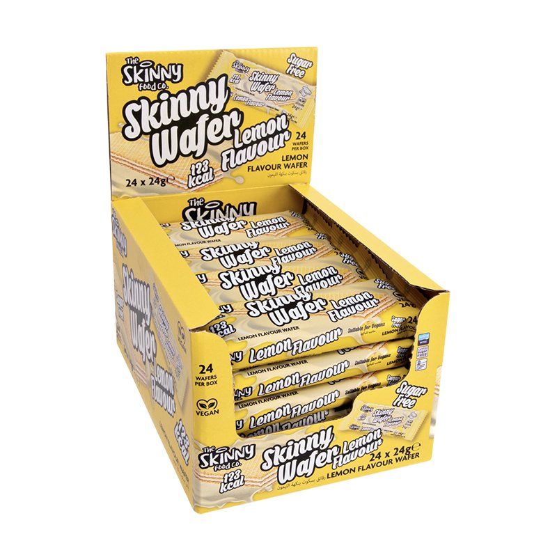 Lemon Skinny Wafer Case 575g (24g x 24 units) - theskinnyfoodco