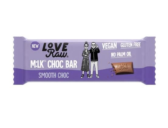 Love Raw - Barretta di cioccolato fondente vegano al latte (20 x 30 g) - theskinnyfoodco