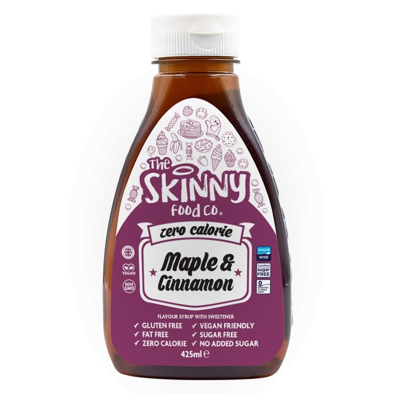 Maple & Cinnamon Zero Calorie Sukkerfri Skinny Sirup - 425ml - theskinnyfoodco