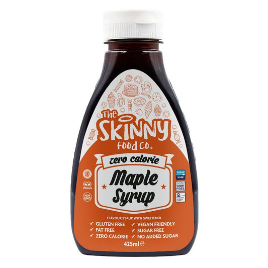 Zuckerfreier Skinny-Sirup aus Ahorn ohne Kalorien – 425 ml – theskinnyfoodco