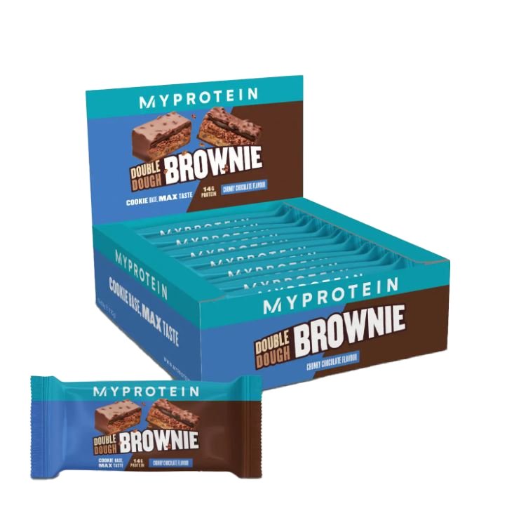 Myprotein Double Dough Brownie Chunky Chocolate - 12 x 60 g - theskinnyfoodco