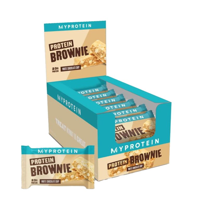 „Myprotein White Chocolate Protein Brownie“ - 12 x 60 g - theskinnyfoodco