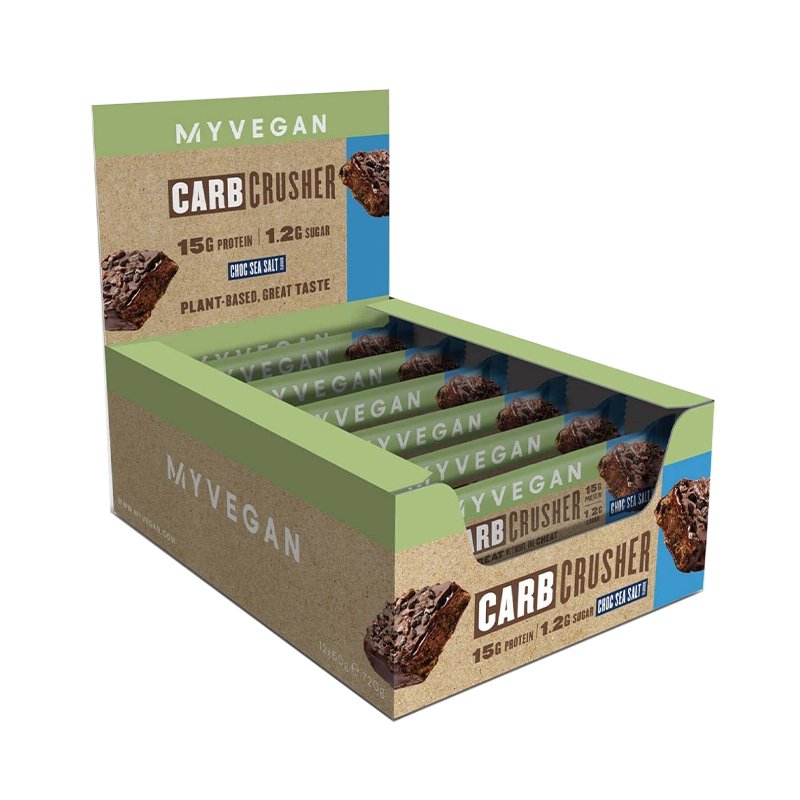 Myvegan Chocolade Zeezout Veganistische Carb Crusher Bar - 12 x 60g - theskinnyfoodco