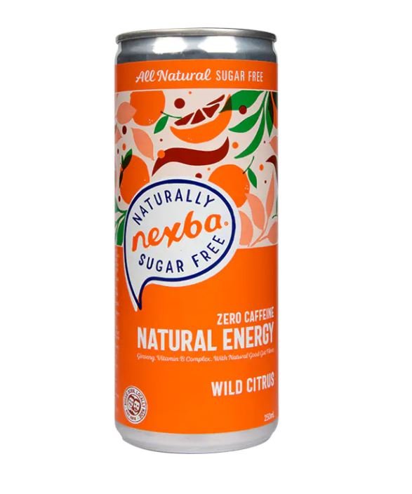 Nexba Wild Citrus Natural Energy dzēriens bez cukura 250 ml - theskinnyfoodco