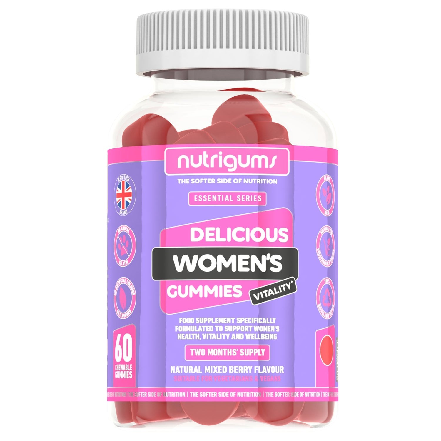 Nutrigums Vitality Multi-vitamine voor vrouwen (60 gummies) - theskinnyfoodco