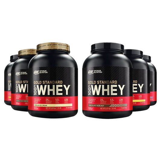 Optimum Nutrition Gold Standard 100% Whey x 6 flavours - theskinnyfoodco