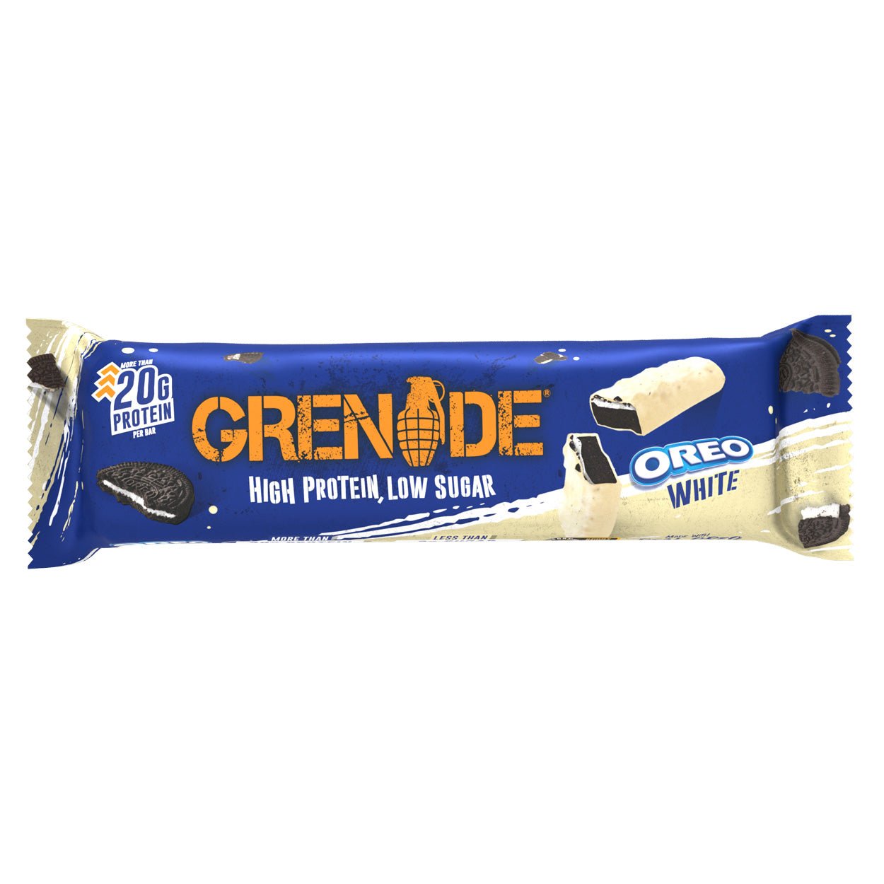 Oreo White Grenade High Protein, Low Sugar Bar 60g x 12 - theskinnyfoodco