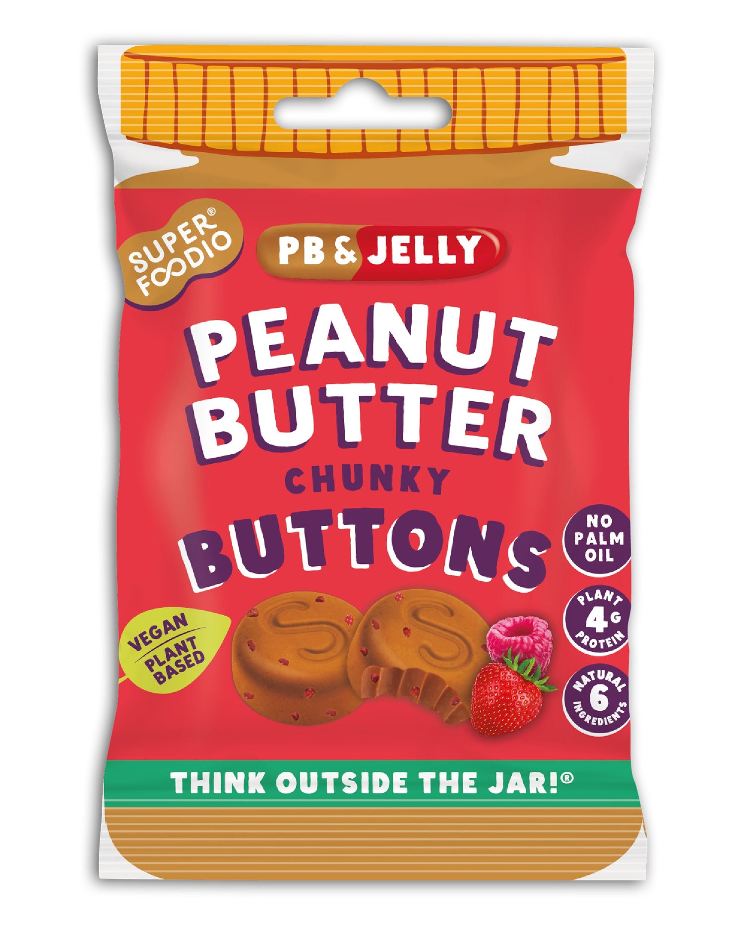 Peanut Butter Buttons - PB & Jelly - theskinnyfoodco
