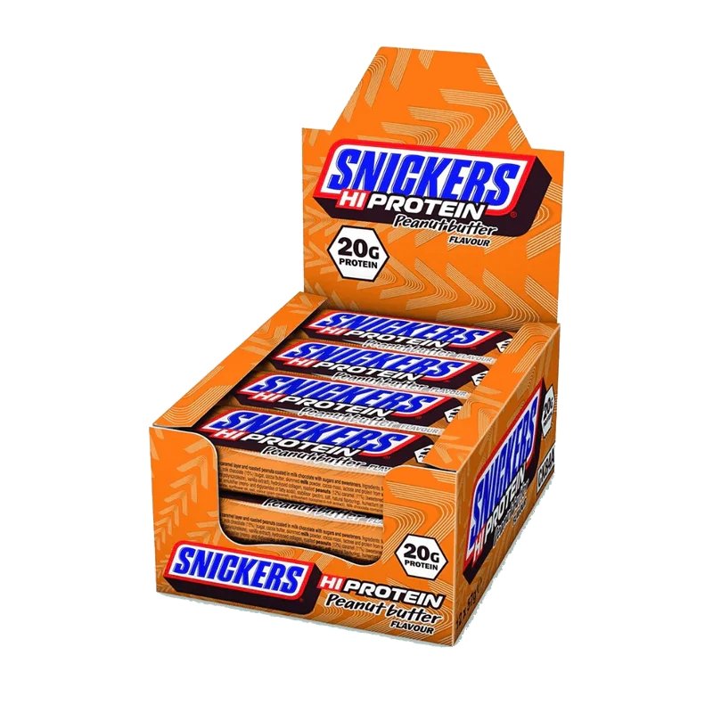 Jordnötssmör Snickers Hi Protein Bars 12 x 57 g - theskinnyfoodco