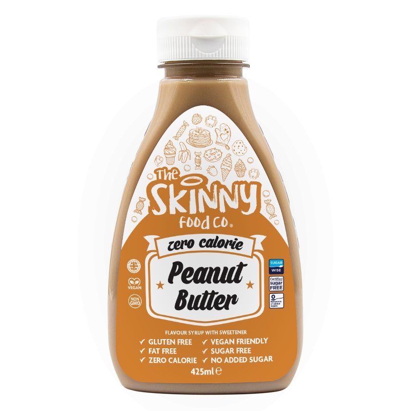 Peanut Butter Zero Calorie Sugar Free Skinny Syrup - 425ml - theskinnyfoodco