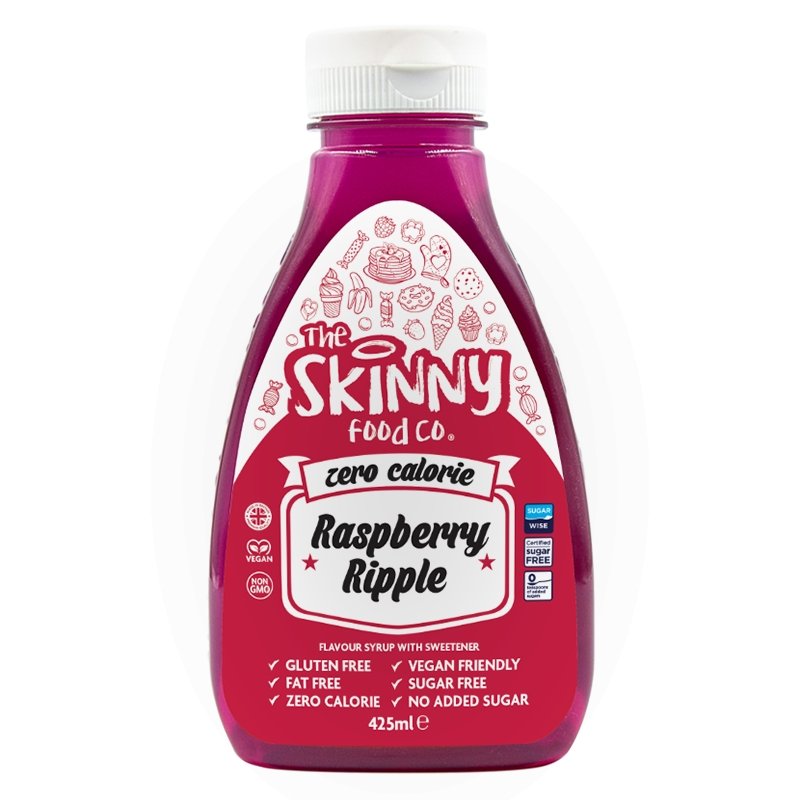 Raspberry Ripple Zero Calorie Skinny Sirup ohne Zucker – 425 ml – theskinnyfoodco