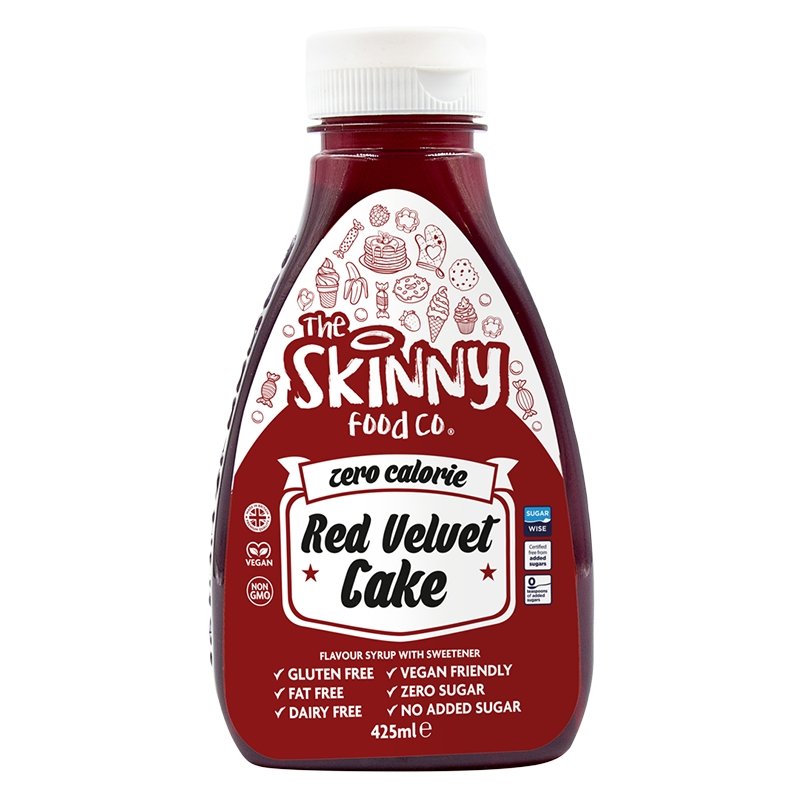 Kırmızı Kadife Şurubu - Sıfır Kalorili Şekersiz Skinny - 425ml - theskinnyfoodco