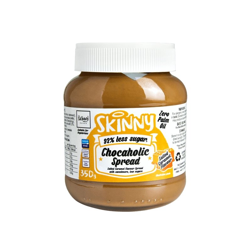 Slani karamelni namaz z nizko vsebnostjo sladkorja Chocahalic Skinny namaz - 350 g - theskinnyfoodco