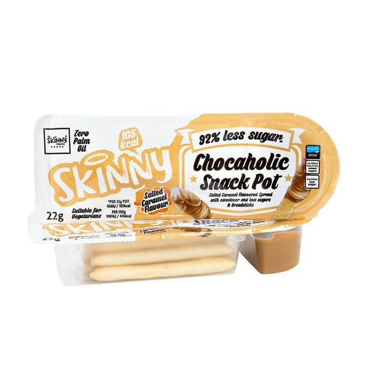 Salted Caramel Skinny Chocaholic Snack Pot – 22g – theskinnyfoodco