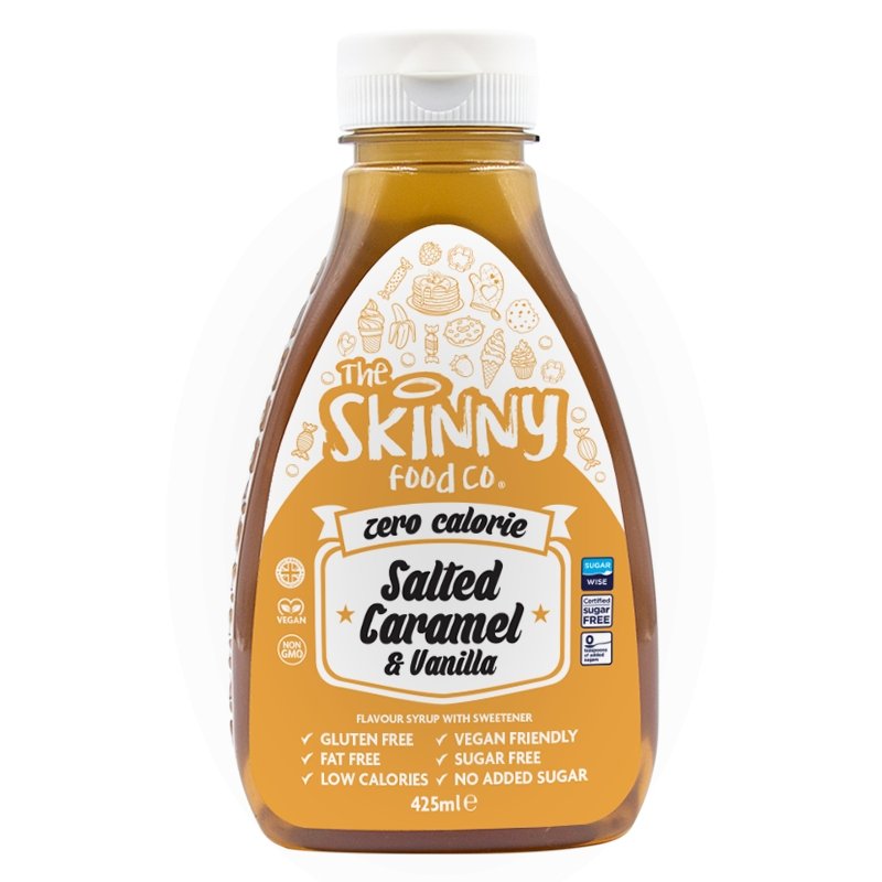 Salted Caramel Vanilla Virtually Zero © Sugar Free Skinny Syrup - 425ml - theskinnyfoodco