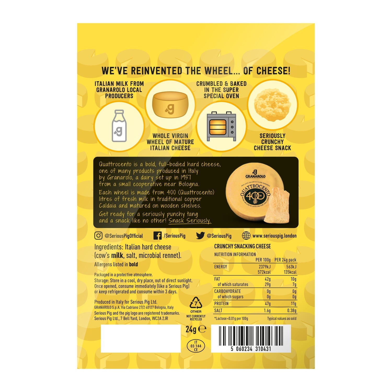 Serious Pig Crunchy Snacking Cheese x 4 flavours - Keto friendly - theskinnyfoodco