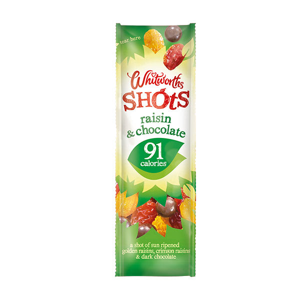 Whitworths Shots - Gustări cu fructe și nuci din ciocolată (5 arome) - theskinnyfoodco