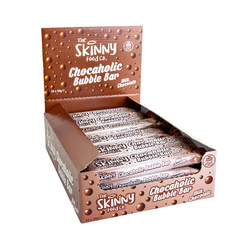 Chocaholic Bubble Chocolate Bars Skinny The Food Bar | Co. – | theskinnyfoodco Low-Sugar