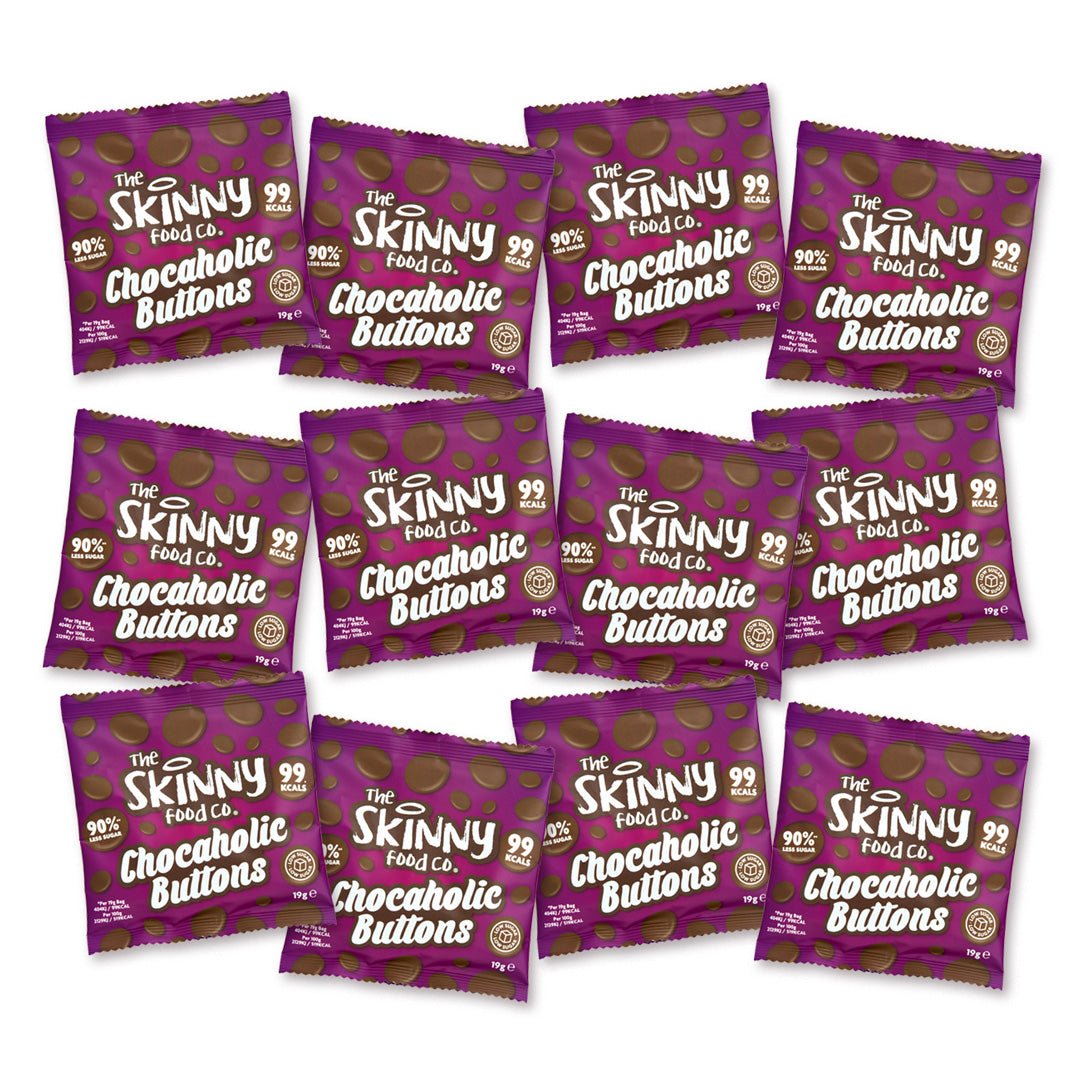 Skinny Chocaholic Buttons - 99 calorieën per zakje & weinig suiker - theskinnyfoodco