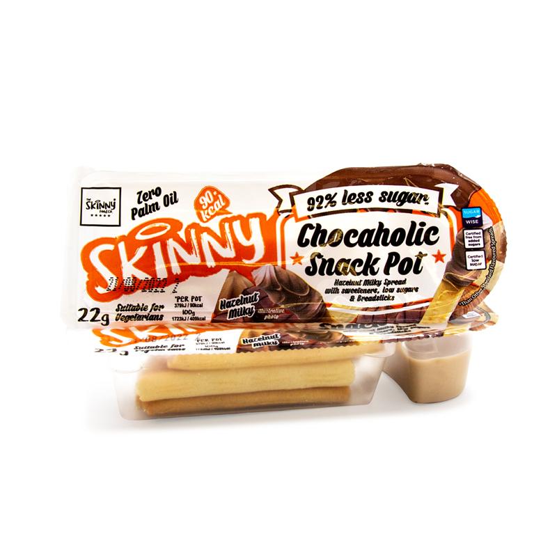 Skinny Chocaholic Hasselnut Milky Snack Pot - 22g - theskinnyfoodco