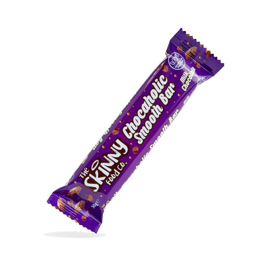 Barre de chocolat lisse Skinny Chocaholic - 7.8 g de protéines - theskinnyfoodco