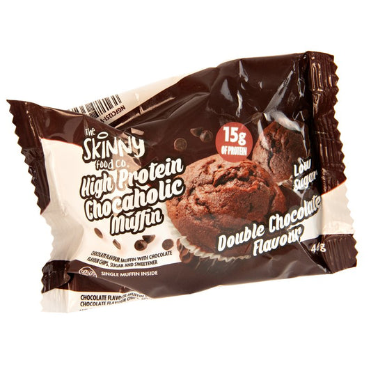 Muffin cioccolatoso magro ad alto contenuto proteico (15 g di proteine ​​per muffin) 46 g - theskinnyfoodco
