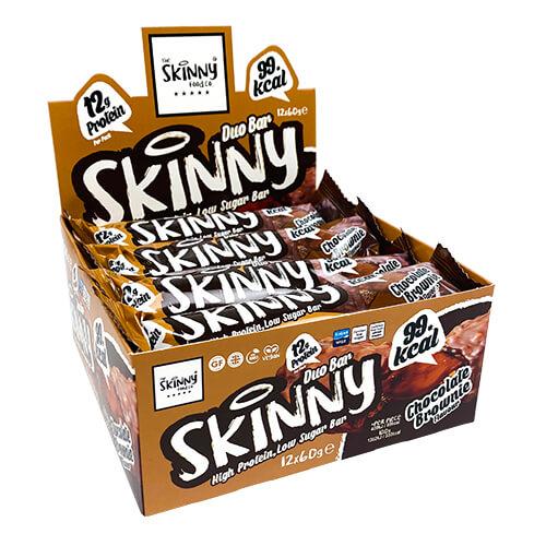 Barre Skinny High Protein Low Sugar - Caisse de 12 x 60g (3 Saveurs) - theskinnyfoodco