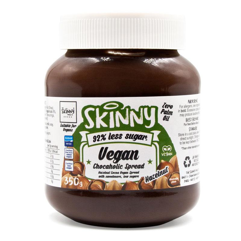 Skinny Düşük Şekerli Chocaholic VEGAN Çikolatalı Fındık Aromalı Ezme - 350g - theskinnyfoodco