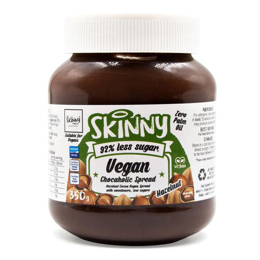 Skinny Χαμηλής Ζάχαρης Chocaholic VEGAN σοκολάτα με γεύση φουντούκι - 350g - theskinnyfoodco