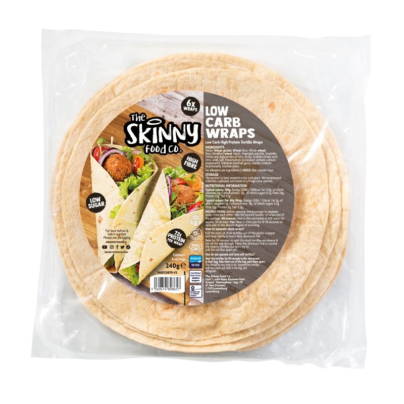 Skinny Low Carb Wraps - 6 x 40g - theskinnyfoodco