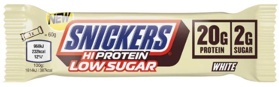 Snickers Hi Protein Low Sugar Bar 1 x 60g - White Chocolate - theskinnyfoodco