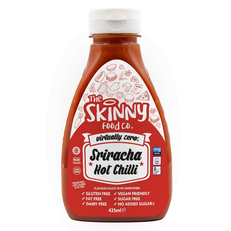 Salsa flaca sin azúcar Sriracha Virtually Zero© Calorie - 425ml - theskinnyfoodco