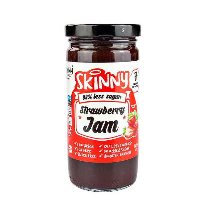Strawberry Low Sugar Skinny Jam - 260g - theskinnyfoodco