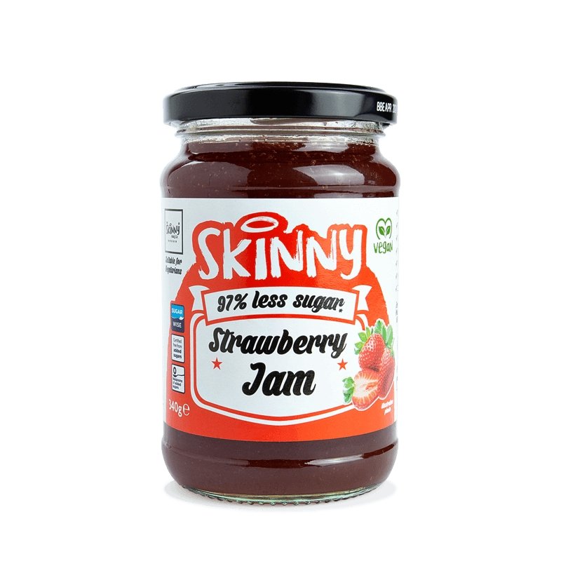 Dulceată Skinny de Căpșuni cu conținut scăzut de zahăr - 340g - theskinnyfoodco