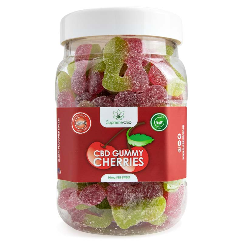 Supreme CBD Large Gummy Cherries (10 мг) - theskinnyfoodco