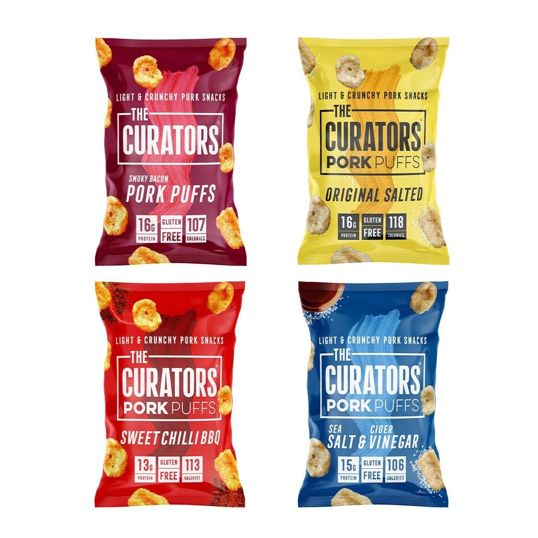 The Curators Pork Puffs - 16g Protein (4 Smaker) - theskinnyfoodco