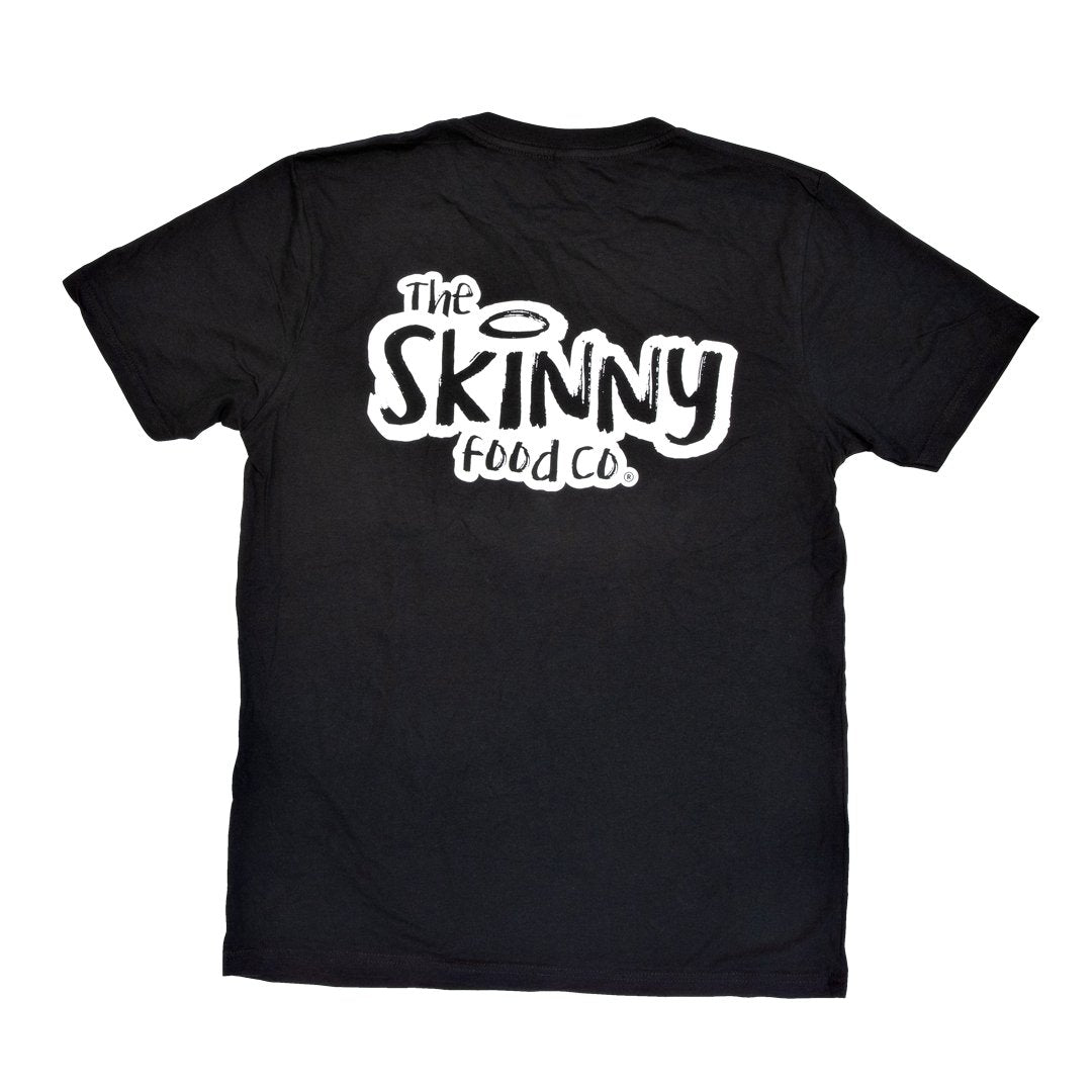 The Skinny Food Co T-shirt noir végétalien unisexe - theskinnyfoodco