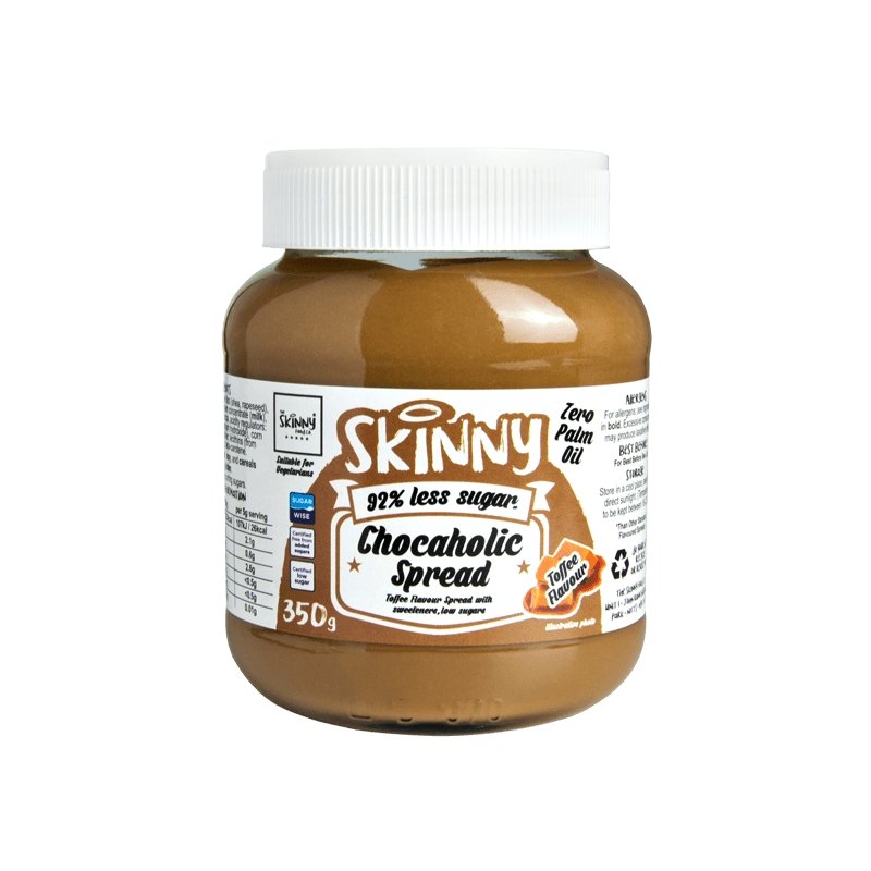 Creme magro de chocolate com baixo teor de açúcar Toffee - 350g - theskinnyfoodco