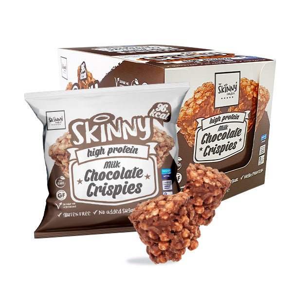 Obchod #NotGuilty Crispies – mléčná čokoláda (krabice po 10 kusech) – theskinnyfoodco
