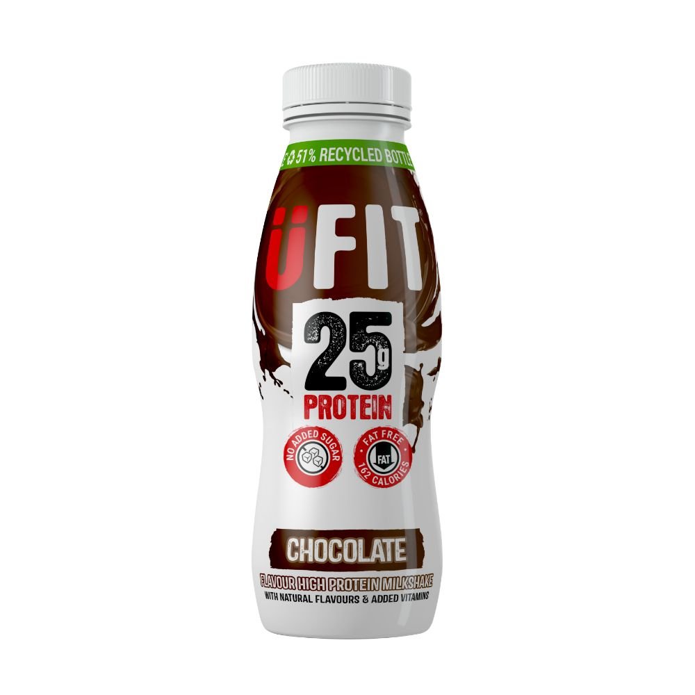 Shakes au chocolat prêts à boire riches en protéines UFIT - 25g de protéines - theskinnyfoodco