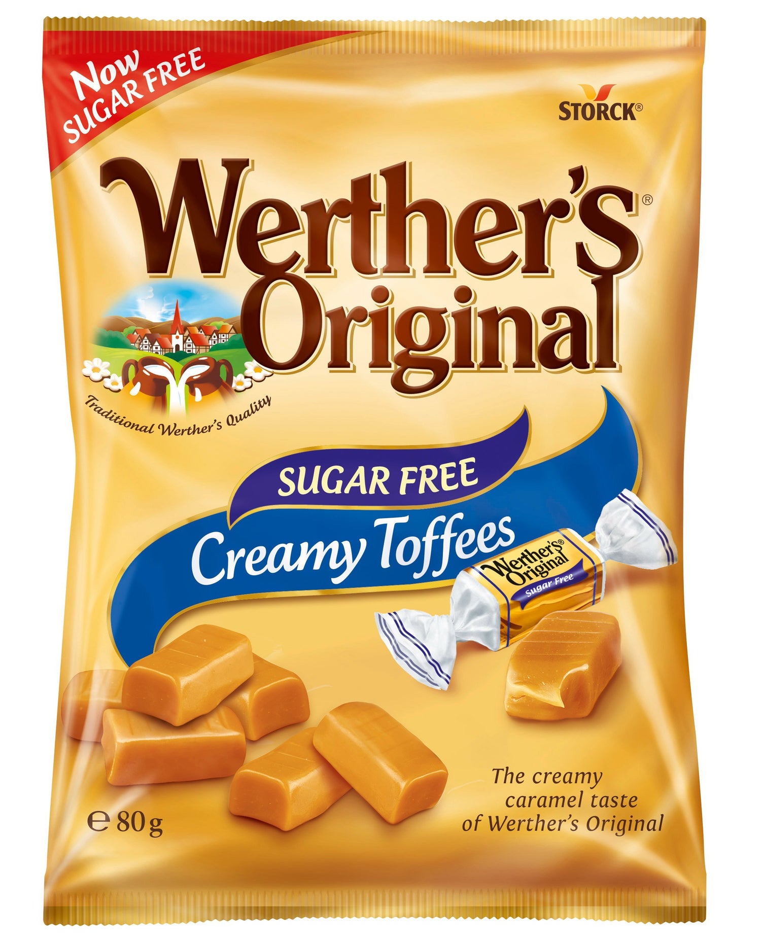 Werther's Original bez cukru kremowe toffi - theskinnyfoodco