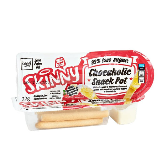 White Chocolate Raspberry Skinny Chocaholic Snack Pot - 22g - theskinnyfoodco