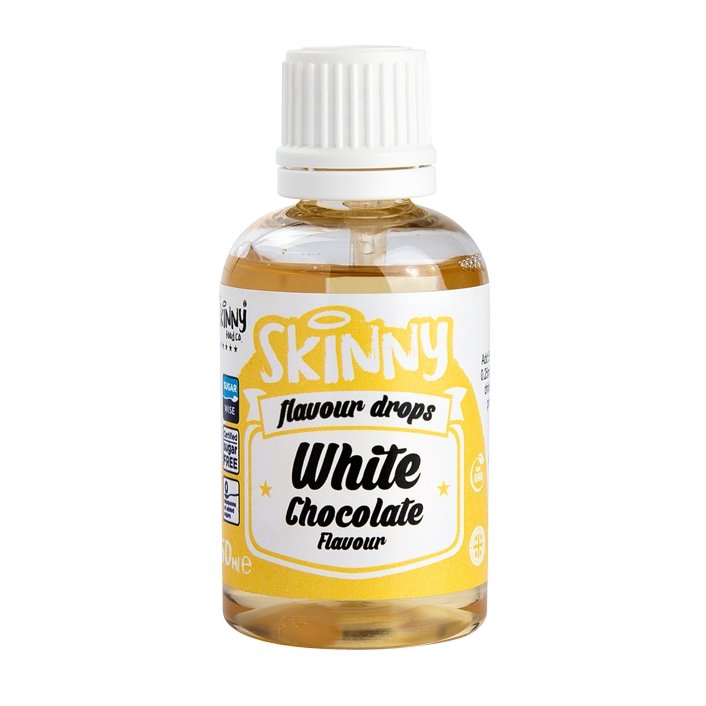 Beyaz Çikolata Şekersiz Aromalı Skinny Drops - 50ml - theskinnyfoodco