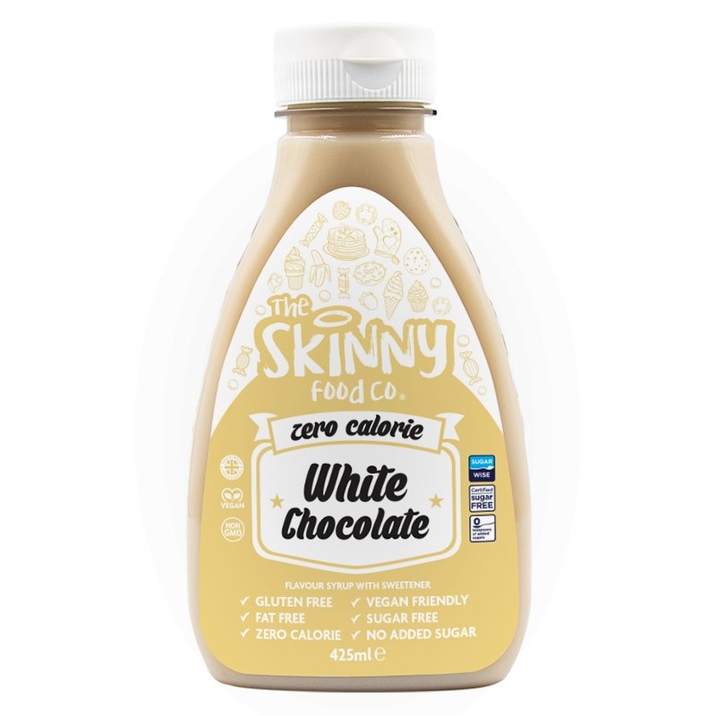 Skinny sirup s nulovým obsahom kalórií v bielej čokoláde - 425 ml - theskinnyfoodco