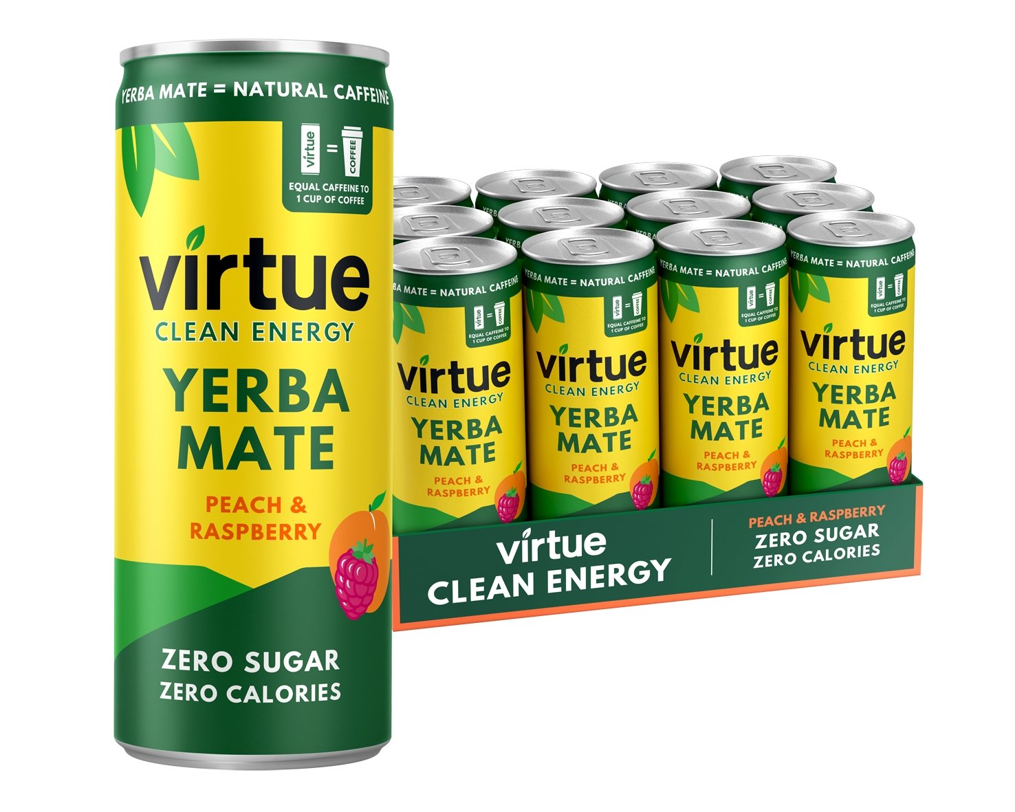 Yerba Mate Zero Calorie Energy Drink - 12x 250ml pločevinka (dve okusi) - theskinnyfoodco