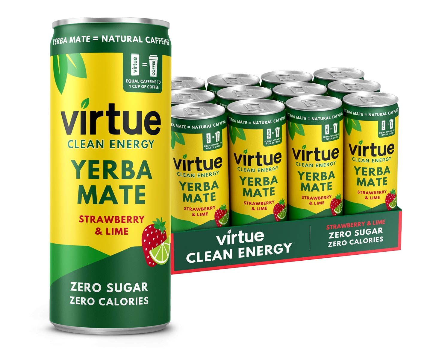 Yerba Mate Zero Calorie Energy Drink - 12x 250 ml boksbunke (to smaker) - theskinnyfoodco