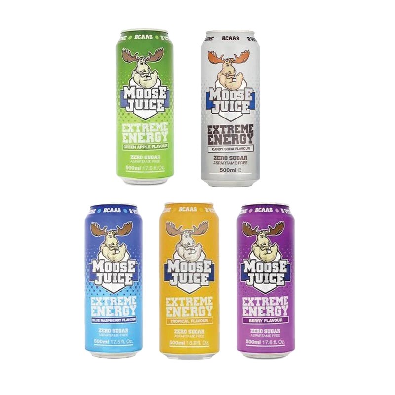 Zero Sugar Energy Drink Moose Juice - 500ml (5 gusti) - theskinnyfoodco